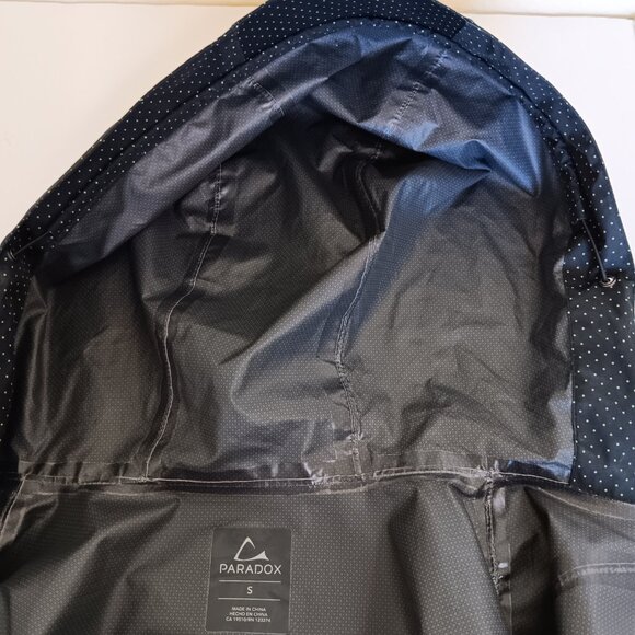 Paradox Women's Black Green Polka Dot Rain Jacket Size S - Picture 10 of 16